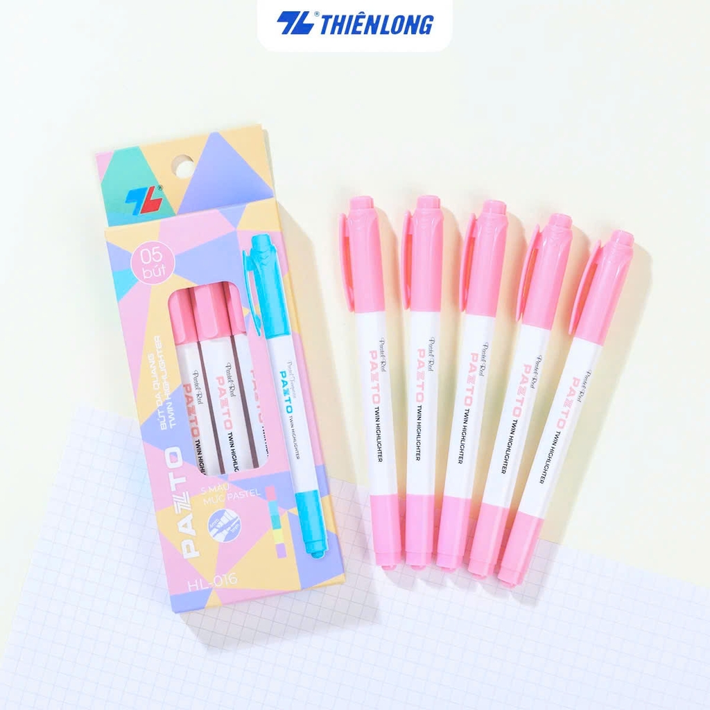 Bút dạ quang 2 đầu TL Flexoffice Pazto HL-016 (5)