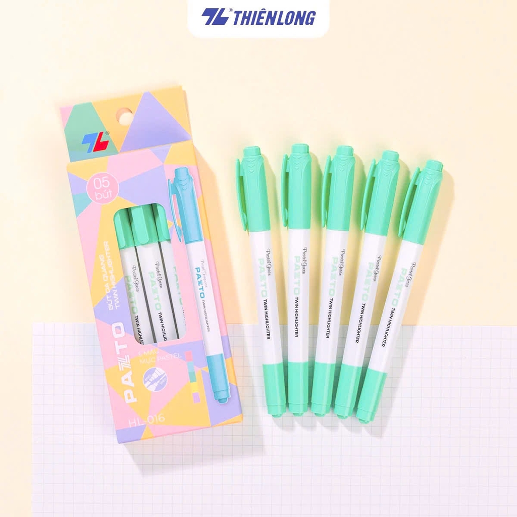 Bút dạ quang 2 đầu TL Flexoffice Pazto HL-016 (5)