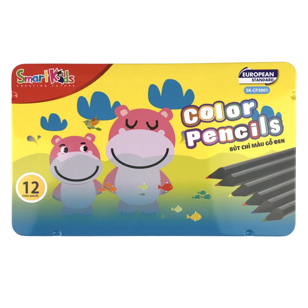 Bút chì màu Smart Kids hộp thiếc SK-CP3001 / SK-CP3002