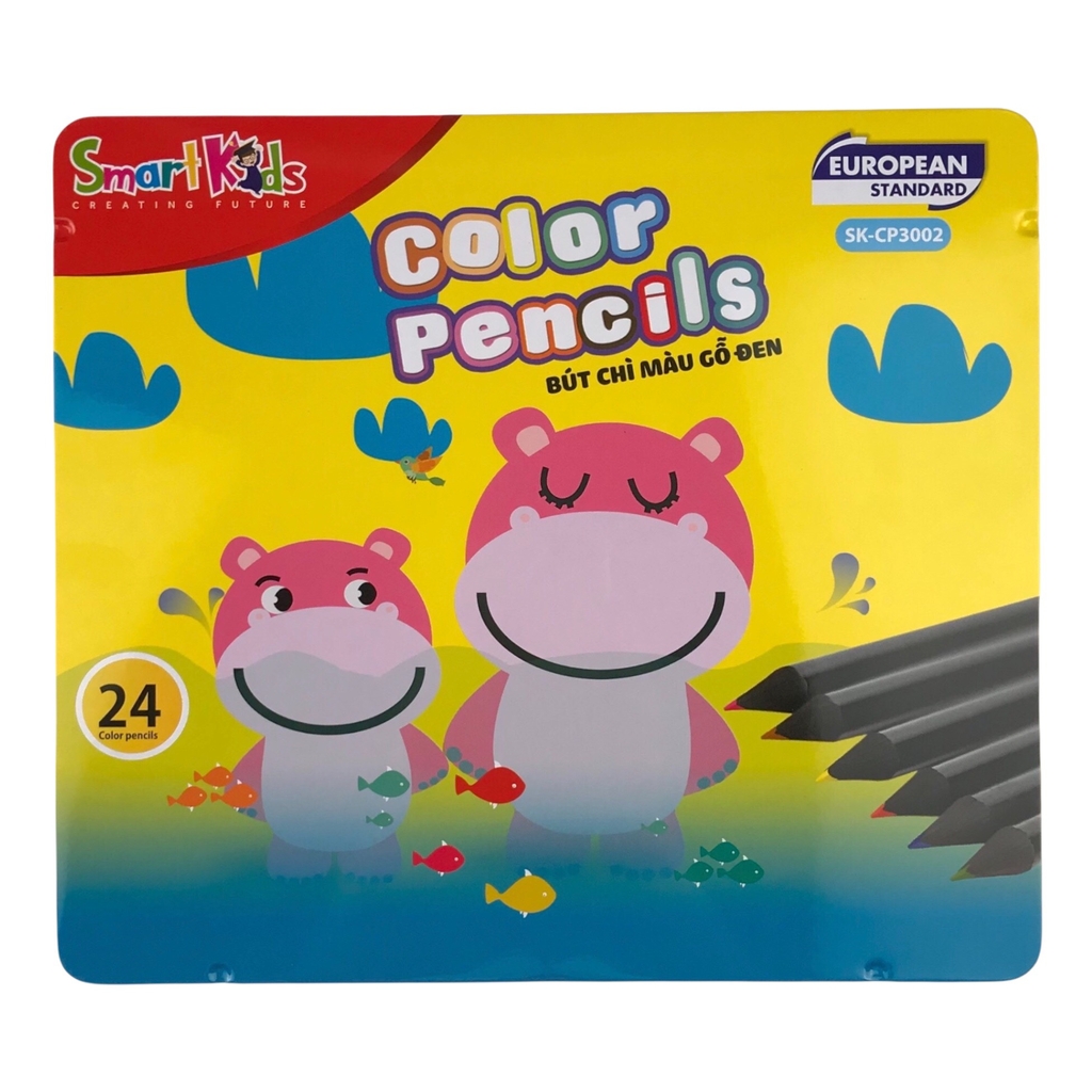 Bút chì màu Smart Kids hộp thiếc SK-CP3001 / SK-CP3002