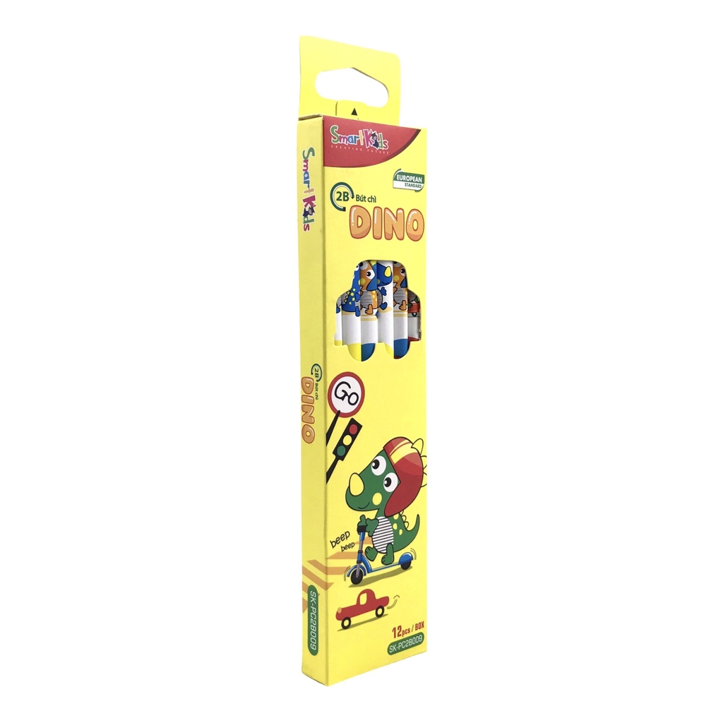 Bút chì gỗ Smart Kids Dino SK-PC2B009 2B (12/120)