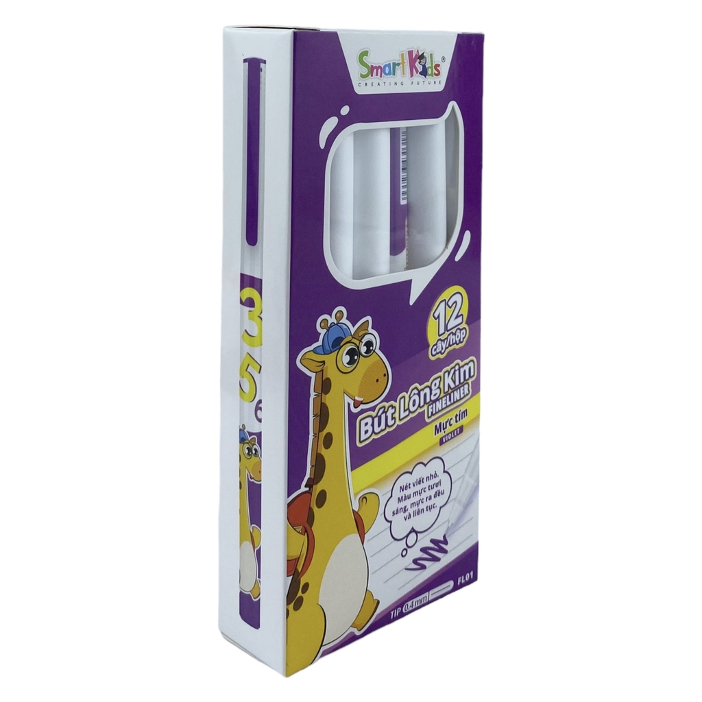 Bút lông kim Smart Kids FL01 tím (12)