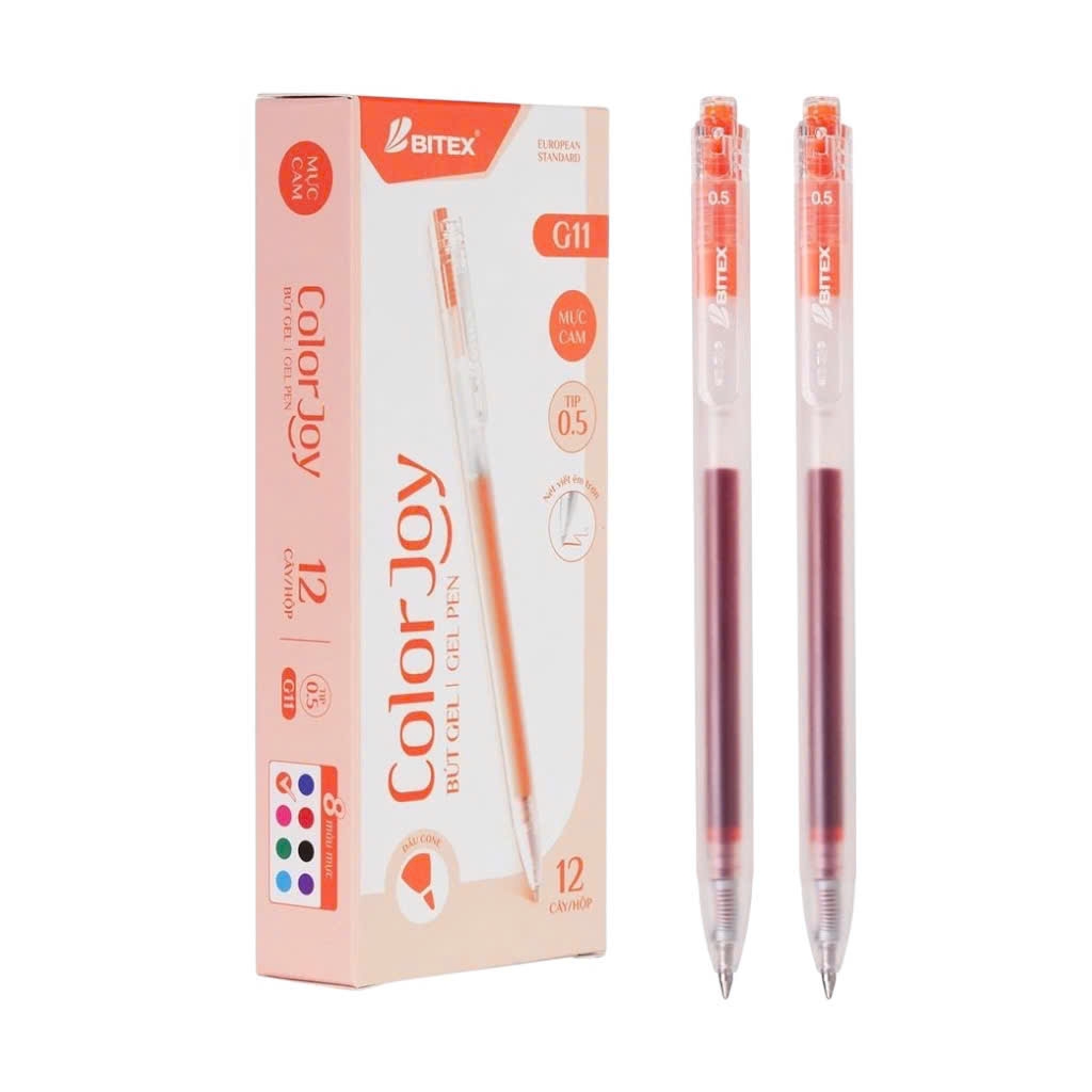 Bút gel Bitex G11 0.5mm, Bút bi nước, Viết mực nước  (12)