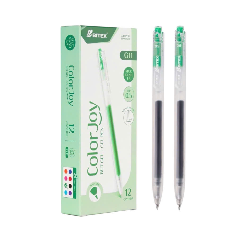 Bút gel Bitex G11 0.5mm, Bút bi nước, Viết mực nước  (12)