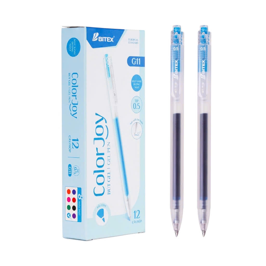 Bút gel Bitex G11 0.5mm, Bút bi nước, Viết mực nước  (12)