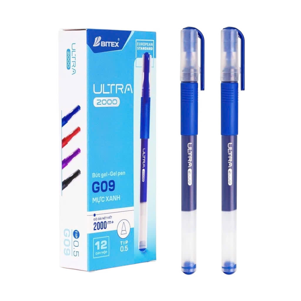 Bút gel Bitex G09 0.5mm, Bút bi nước, Viết mực nước (12)