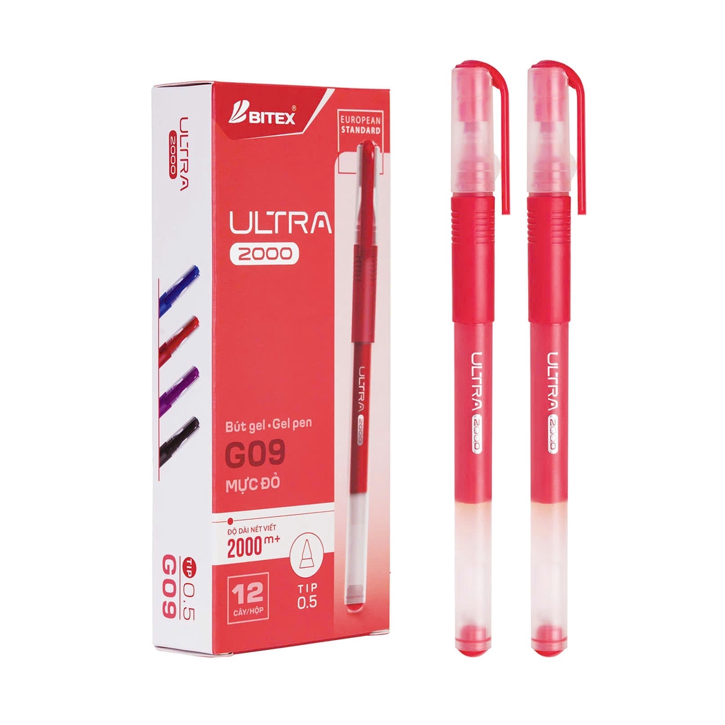 Bút gel Bitex G09 0.5mm, Bút bi nước, Viết mực nước (12)