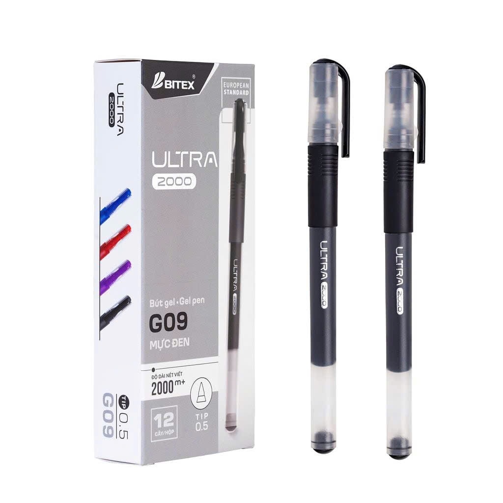 Bút gel Bitex G09 0.5mm, Bút bi nước, Viết mực nước (12)