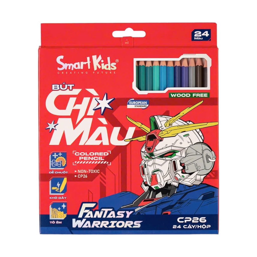 Bút chì màu Smart Kids CP25/ CP26, Hoạ cụ, Văn phòng phẩm