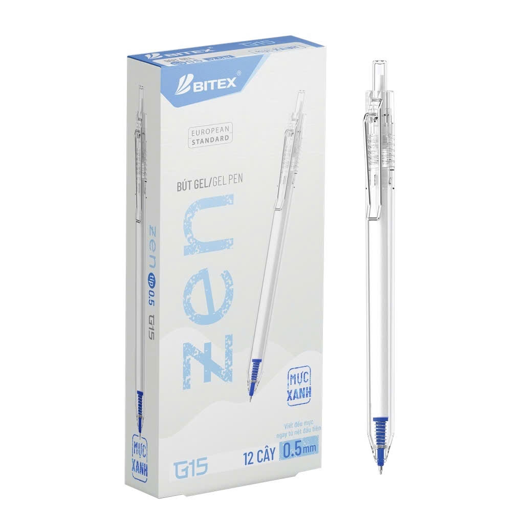 Bút gel Bitex G15 0.5mm, Bút bi nước, Viết mực nước (12)