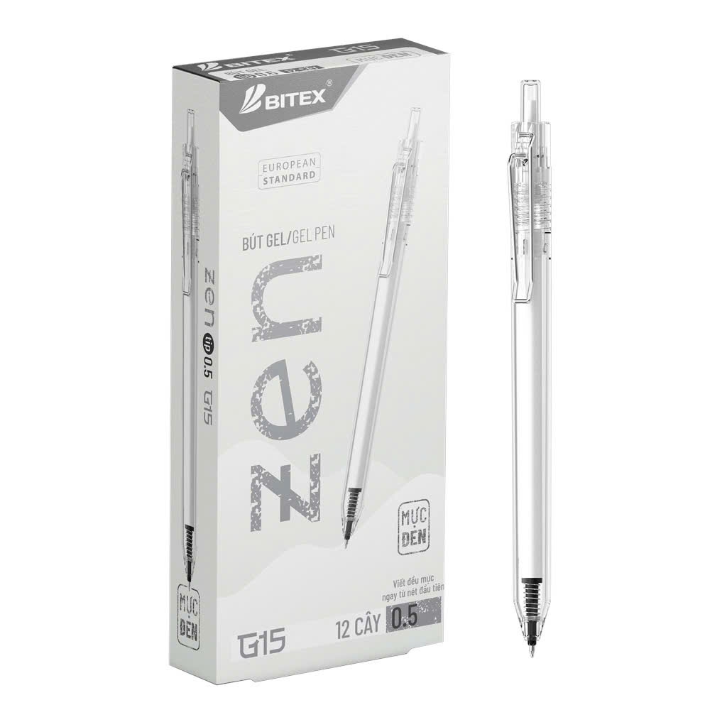 Bút gel Bitex G15 0.5mm, Bút bi nước, Viết mực nước (12)