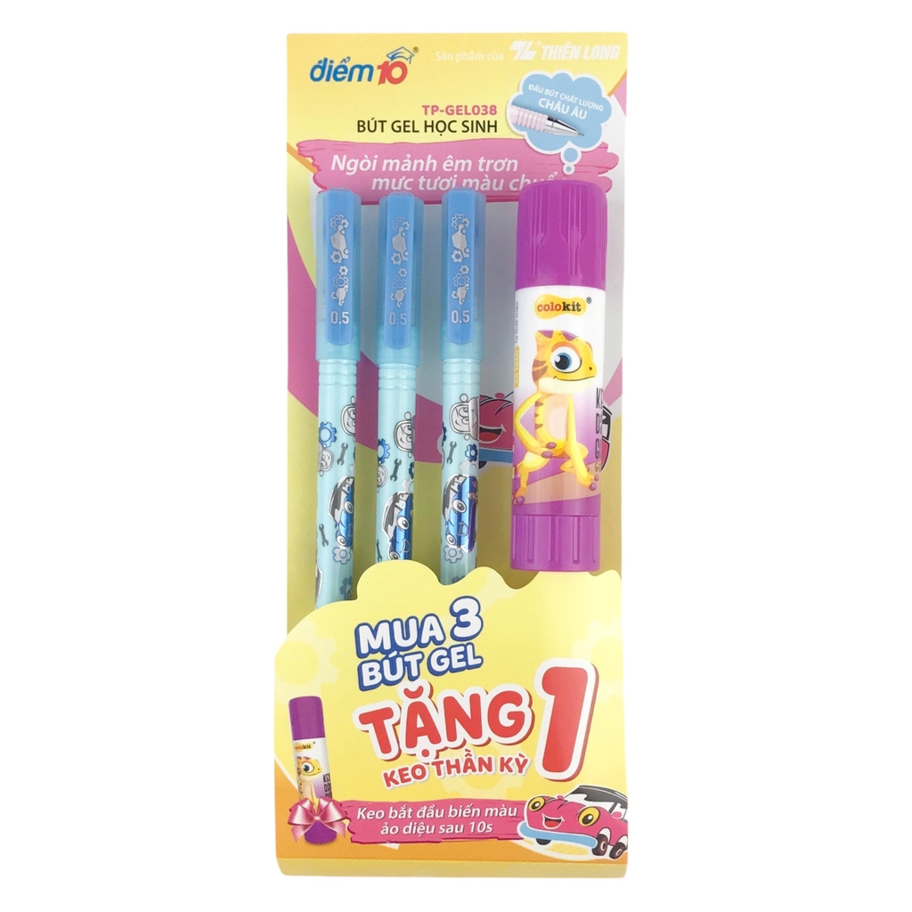 Bút gel TL Điểm 10 TP-GEL038 vỹ 3 cây (20)