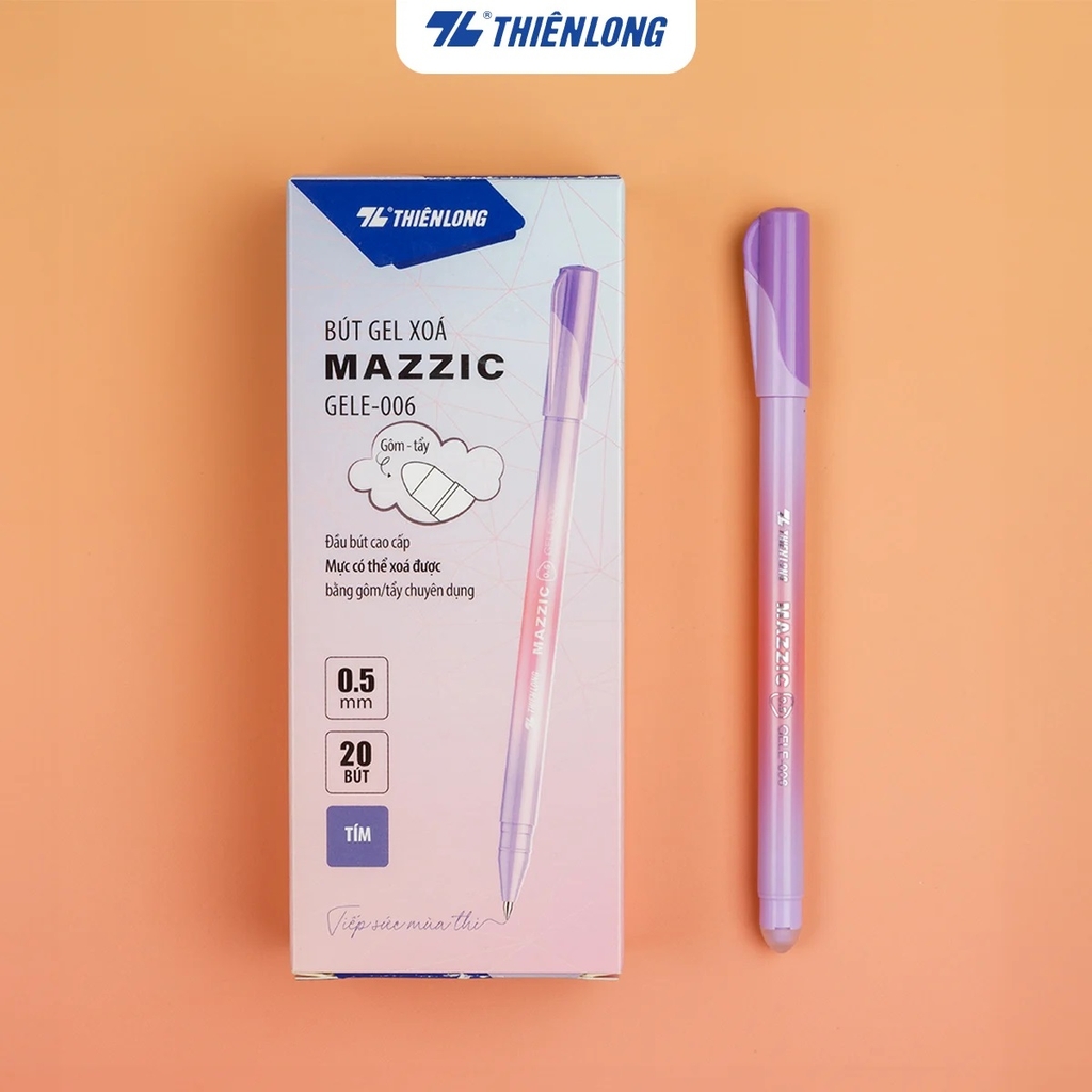 Bút gel xóa được Mazzic TL Gel E-006 tím (5)