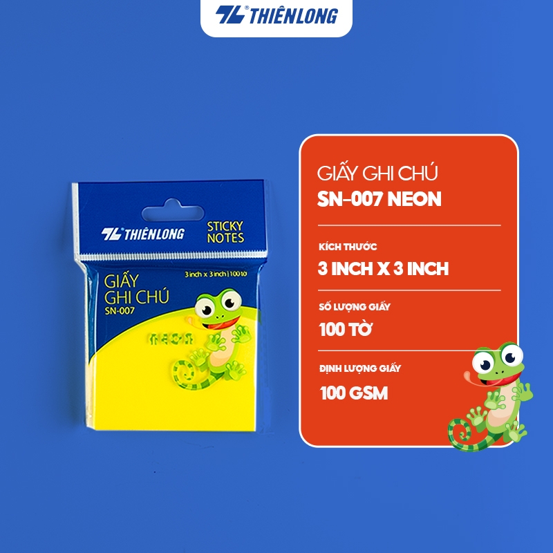 Giấy note TL SN-006 / SN-007 / SN-008 / SN-009 vàng neon (50)
