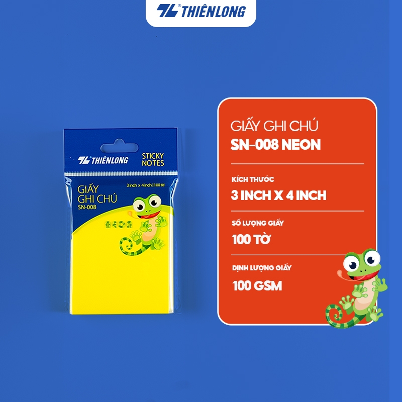 Giấy note TL SN-006 / SN-007 / SN-008 / SN-009 vàng neon (50)