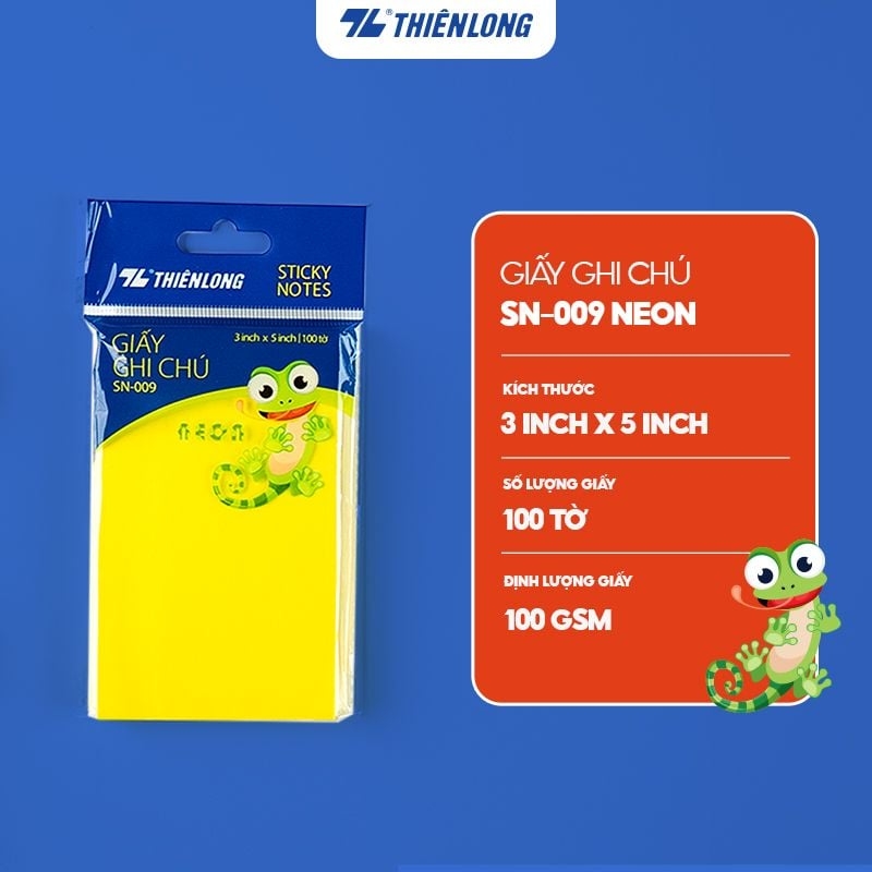 Giấy note TL SN-006 / SN-007 / SN-008 / SN-009 vàng neon (50)