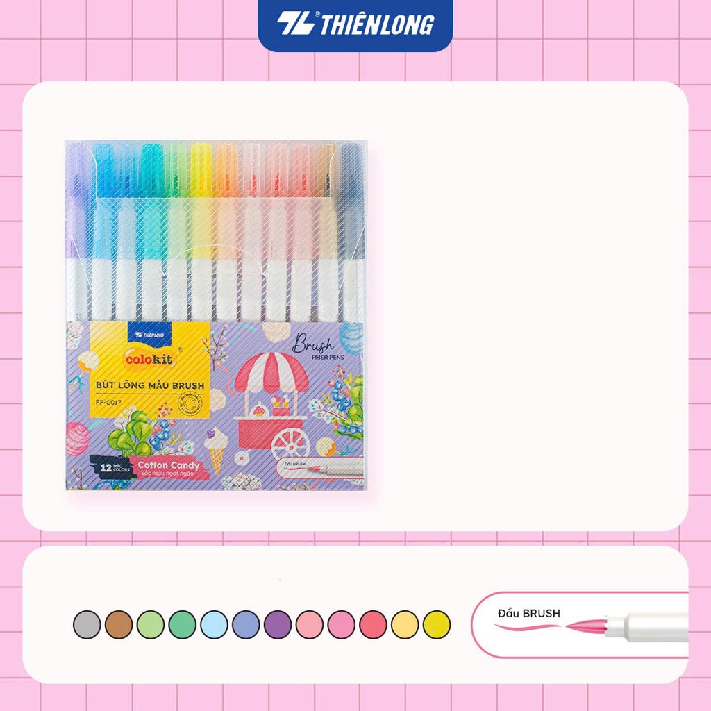 Bút lông màu TL Colokit FP-C017/FP-C018 cotton candy