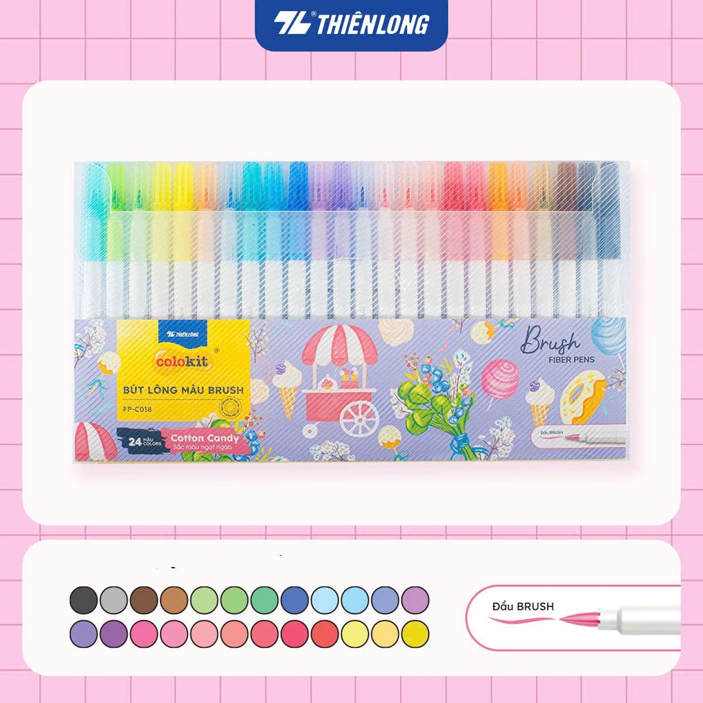 Bút lông màu TL Colokit FP-C017/FP-C018 cotton candy