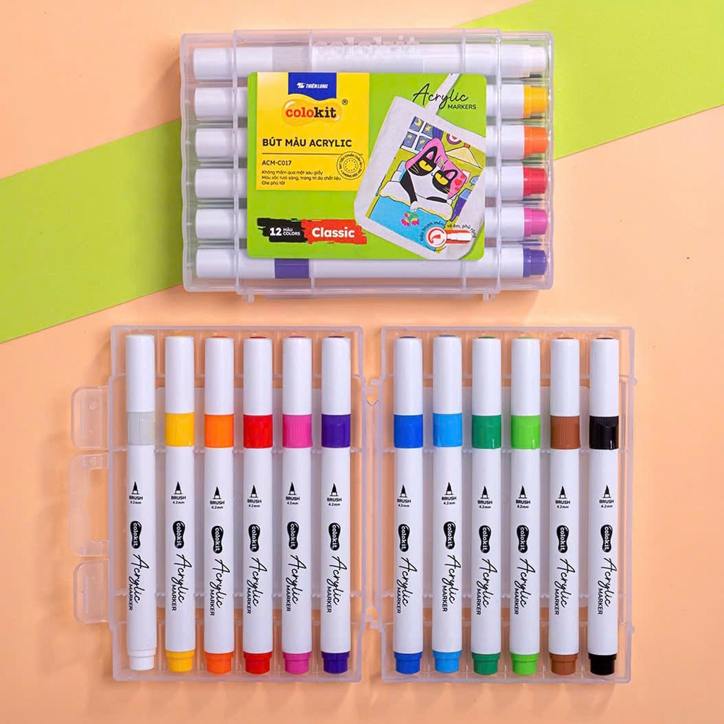 Bút lông màu Acrylic TL Colokit ACM-C017 / ACM-C018 / ACM-C019, Acrylic Marker