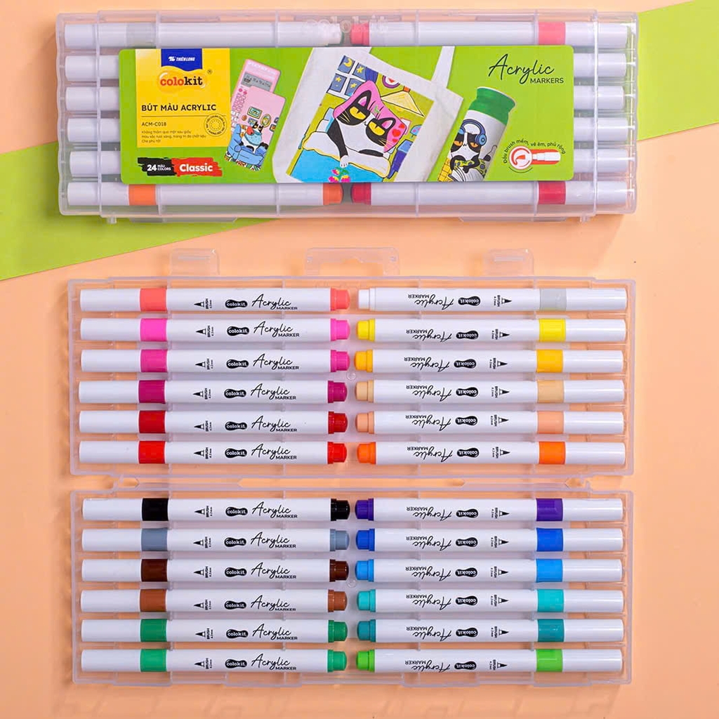 Bút lông màu Acrylic TL Colokit ACM-C017 / ACM-C018 / ACM-C019, Acrylic Marker
