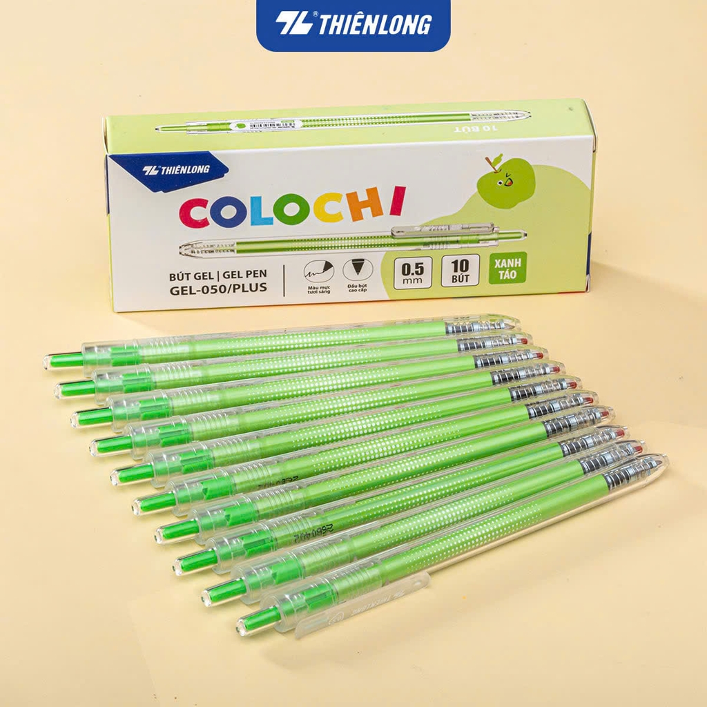 Bút gel TL GeL-050/ Plus (10), Bút bi nước, Viết mực nước, Văn phòng phẩm