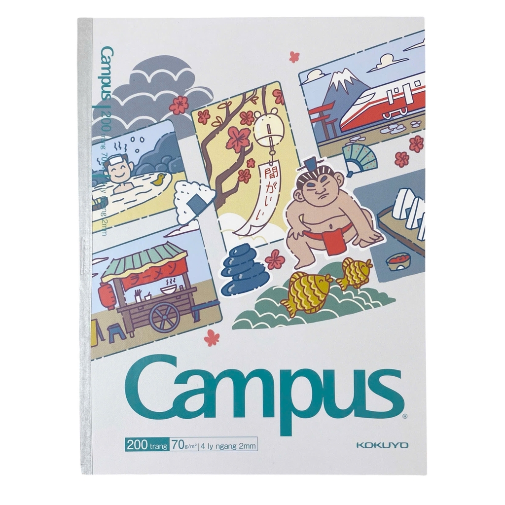 Tập Campus NB-A5LY200JP 200 trang 70gsm 4 ly ngang (5/90)