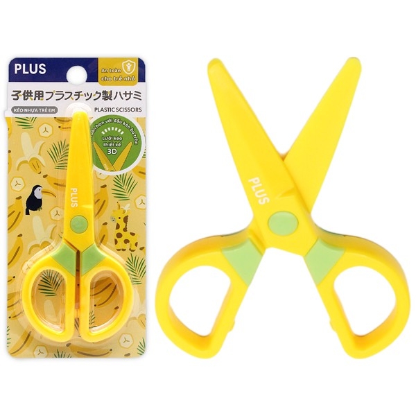 Kéo Plus 200-V022/ 200-V023/200-V024/ 200-V025 12.5cm lưỡi nhựa (10)