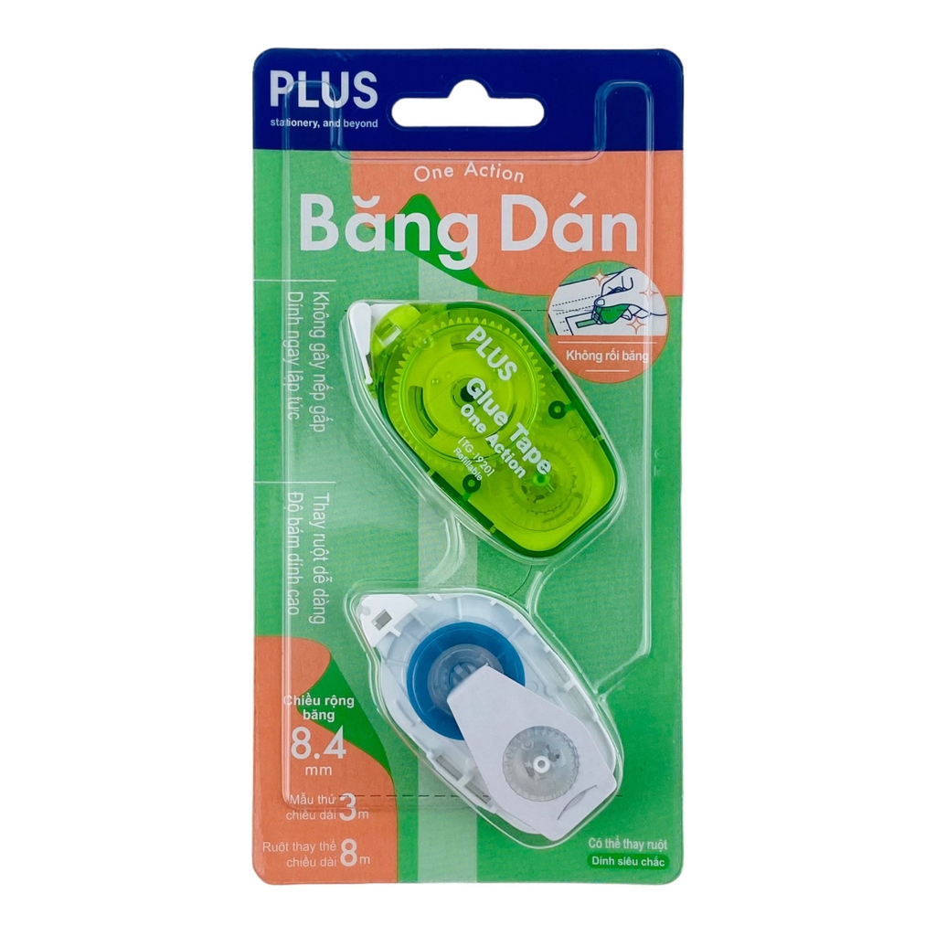 Băng keo 2 mặt Plus 8.4mmx8m 120 (10)