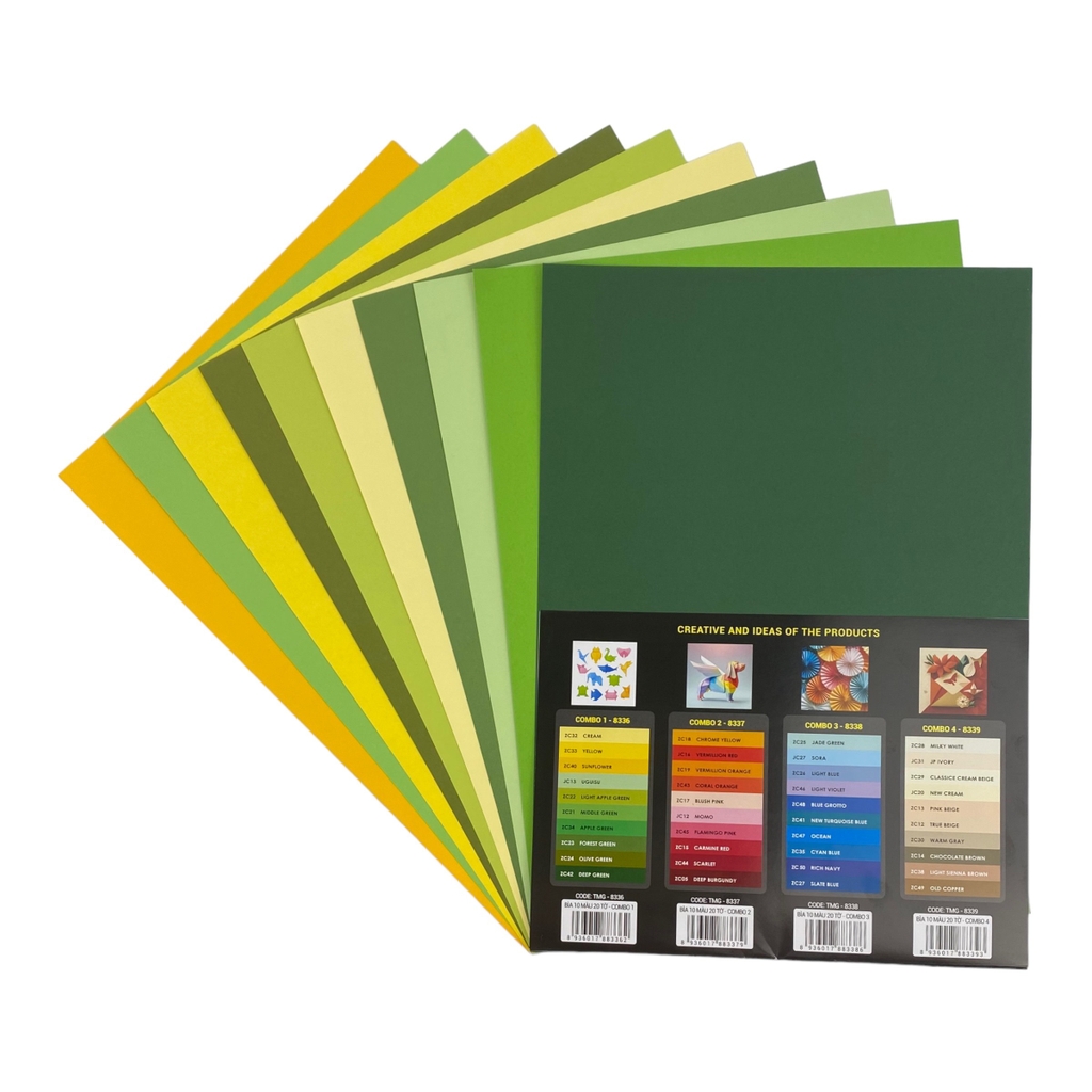 Bìa màu Zentino  210x297mm 120gsm 20 tờ