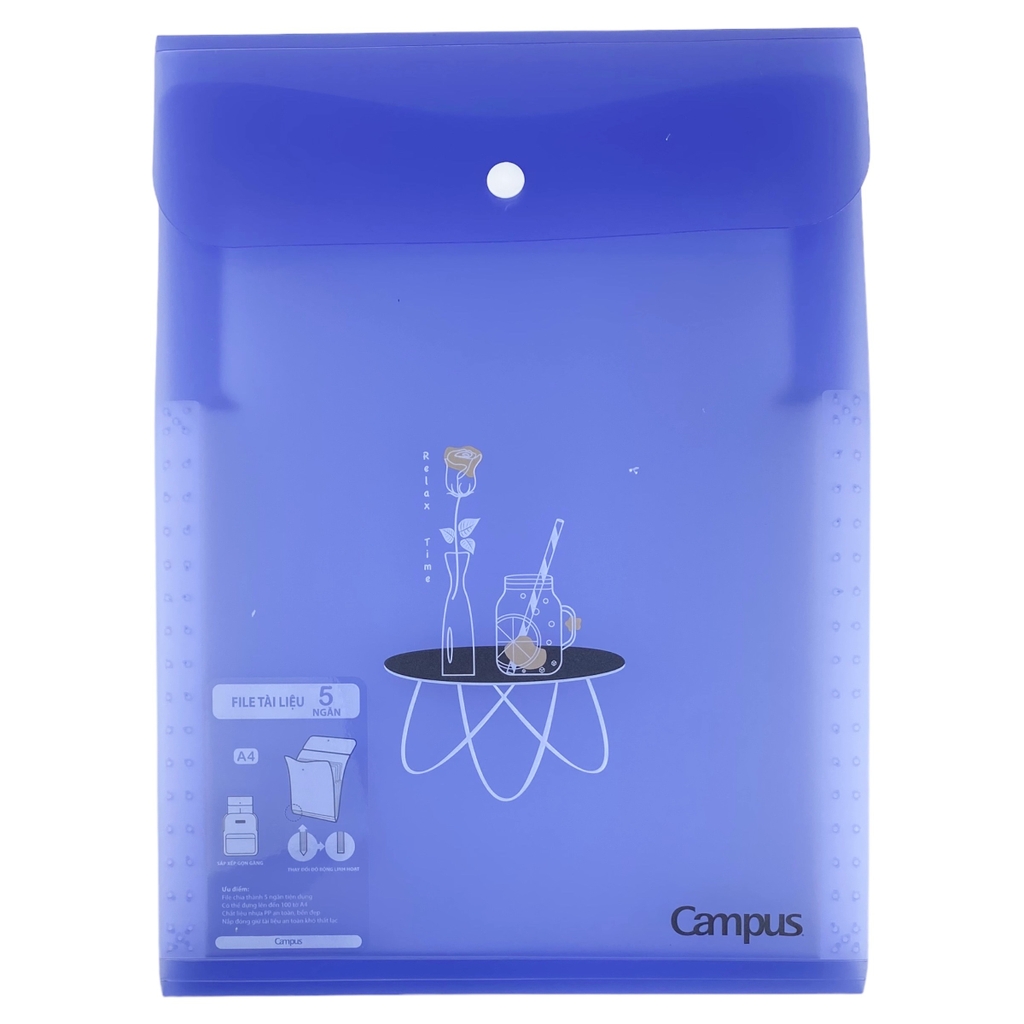 Bìa tài liệu 5 ngăn Campus đứng A4
