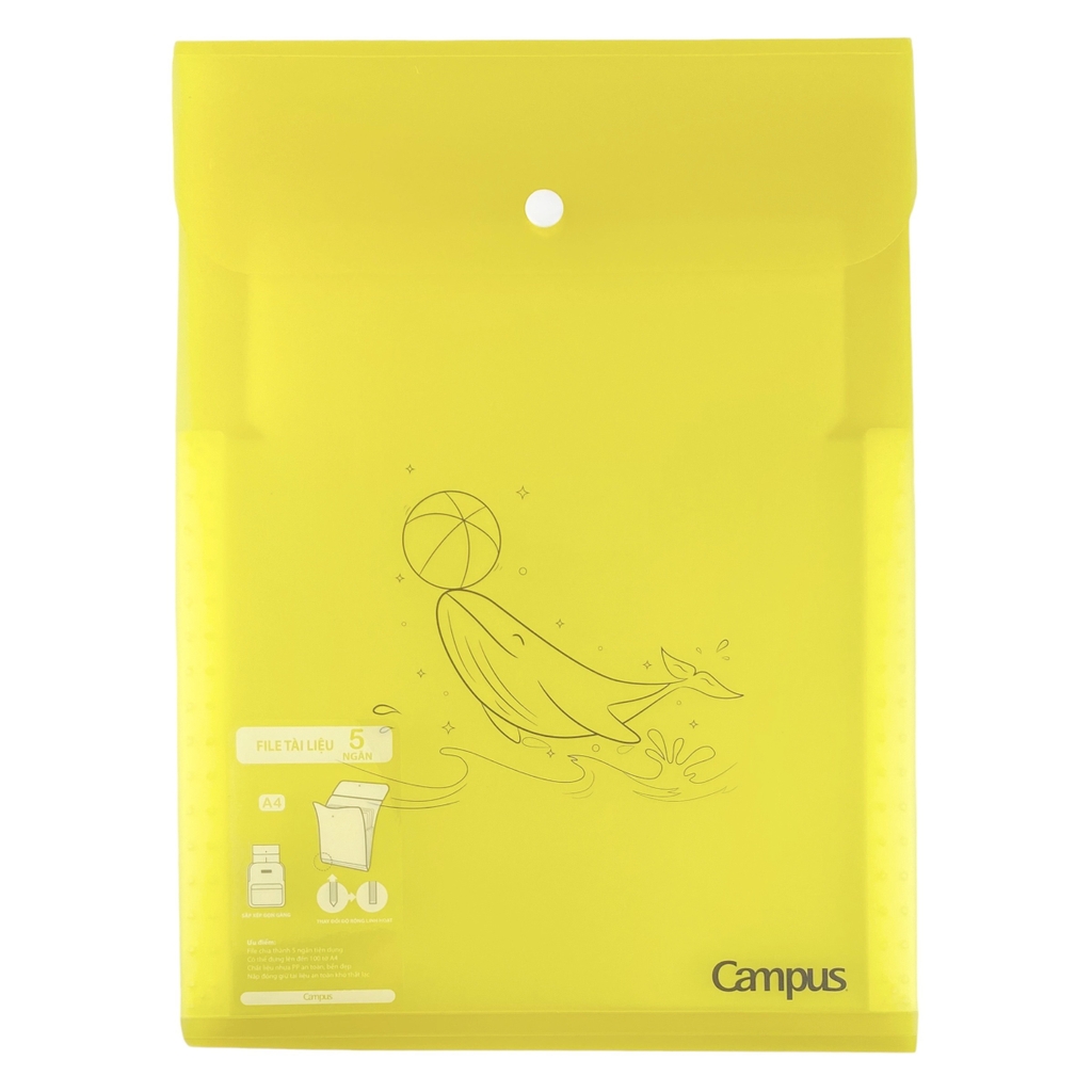 Bìa tài liệu 5 ngăn Campus đứng A4