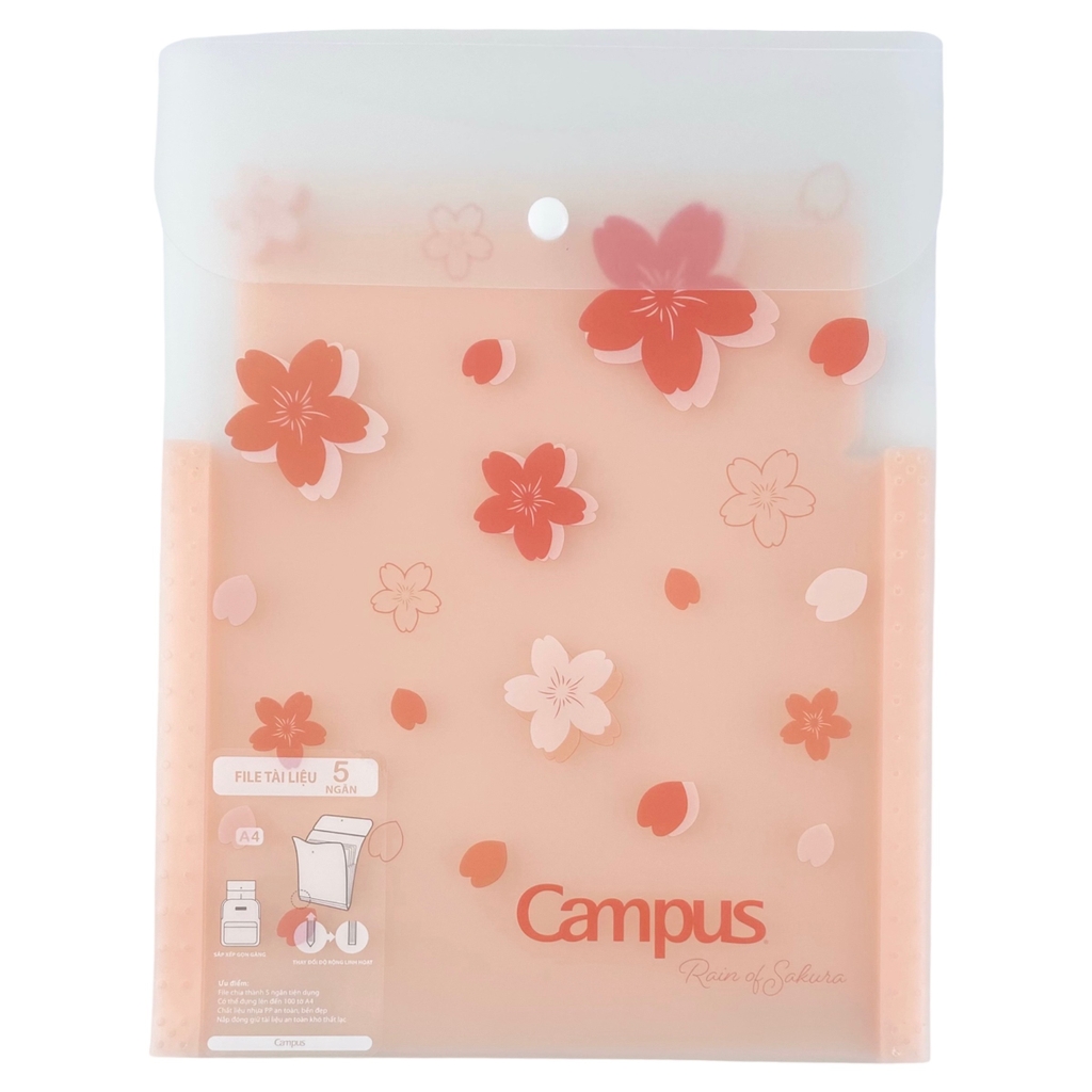 Bìa tài liệu 5 ngăn Campus đứng A4