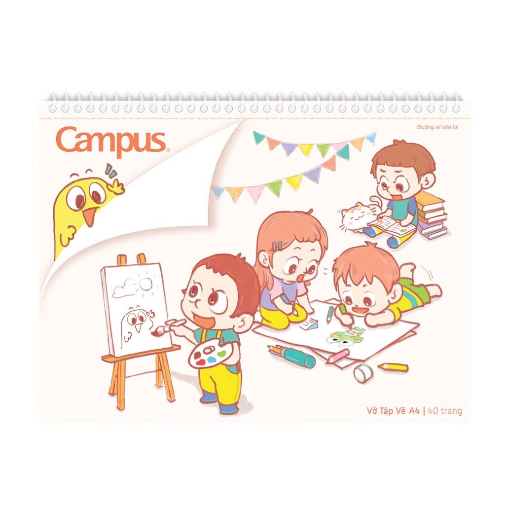 Tập vẽ Campus SKB-A4P-40 100gsm 40 tờ A4 (5/80)