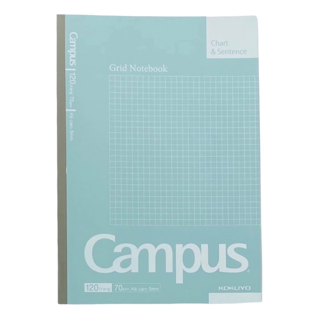 Tập sinh viên Campus Basic Notebook 120 trang 70gsm kẻ ngang dán gáy (10)