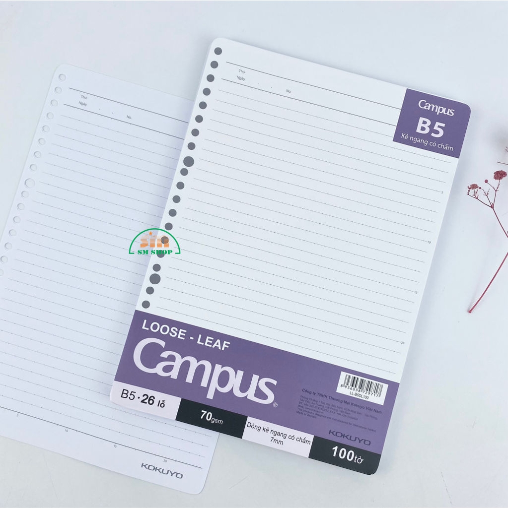 Ruột sổ còng Campus LL-B5G100 14.8x21cm 100 tờ 70gsm B5 (50)