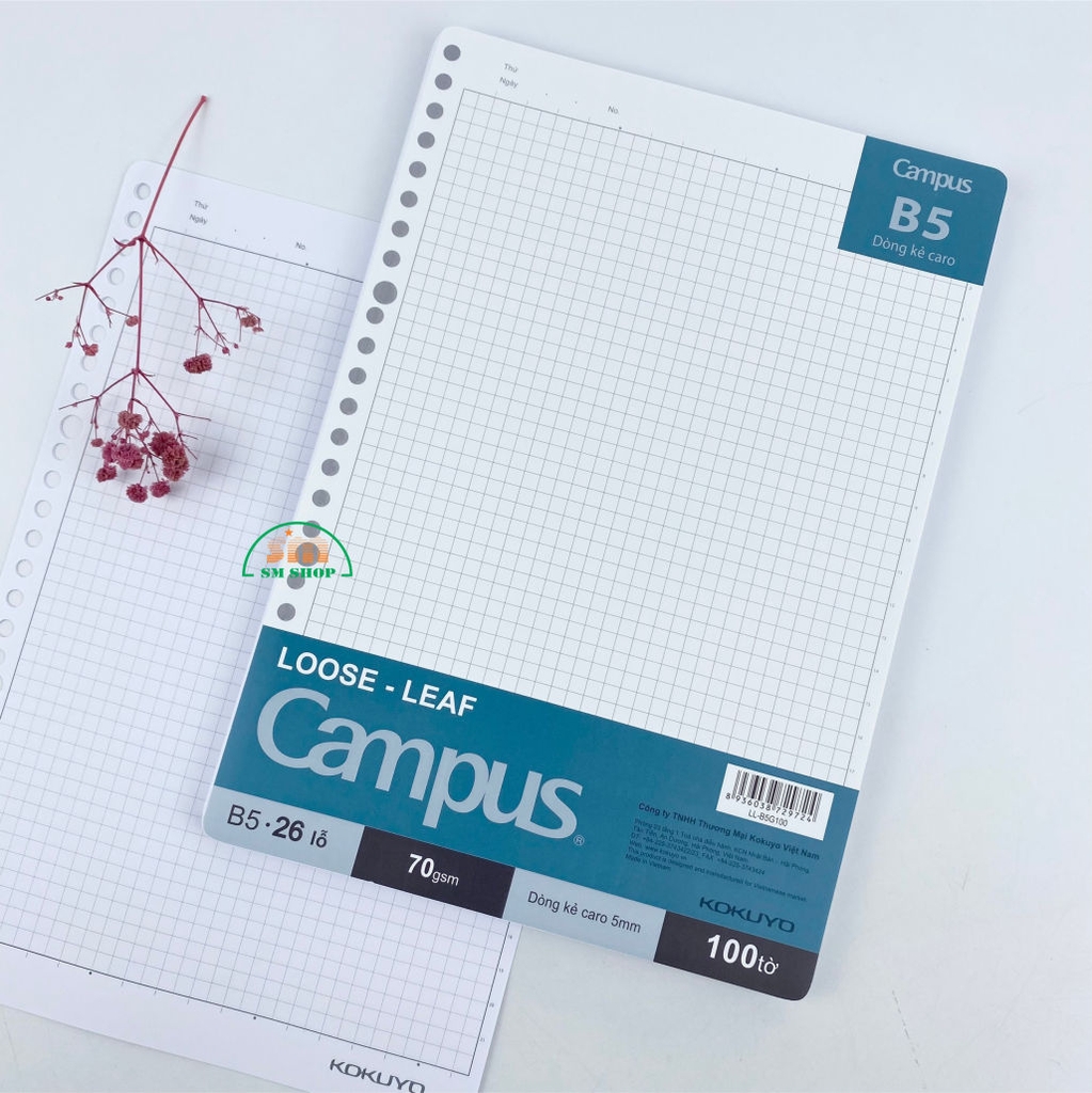 Ruột sổ còng Campus LL-B5G100 14.8x21cm 100 tờ 70gsm B5 (50)