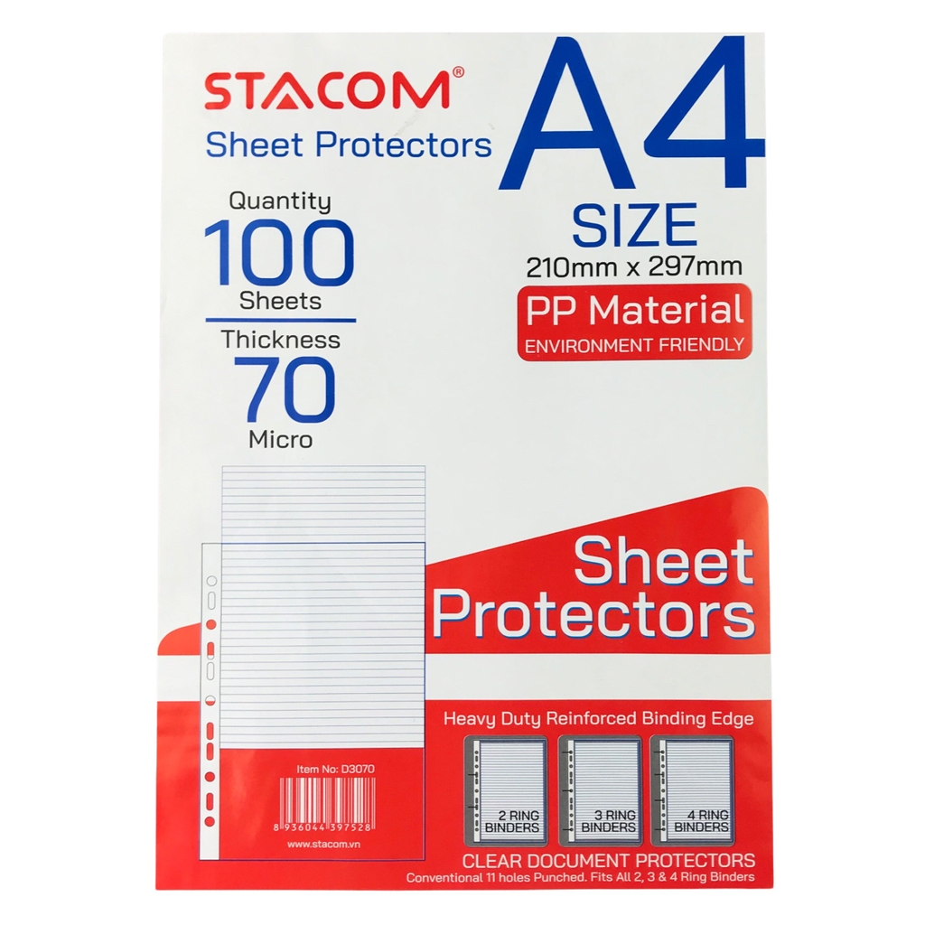 Bìa lỗ Stacom D3070 / D3090 100 tờ A4