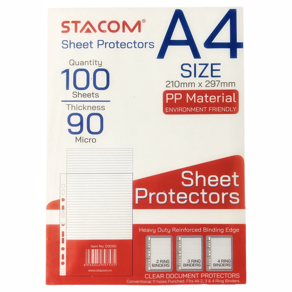 Bìa lỗ Stacom D3070 / D3090 100 tờ A4