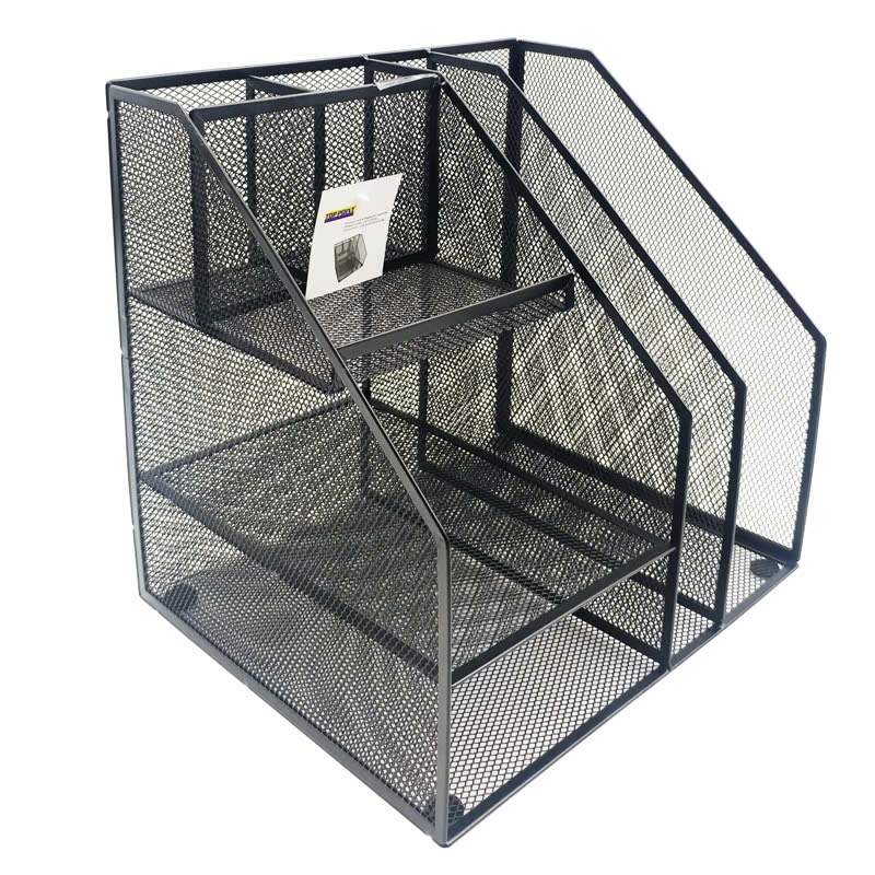 Kệ hồ sơ 2 ngăn lưới Toppoint HY17293A, Kệ rổ, Kệ đựng hồ sơ