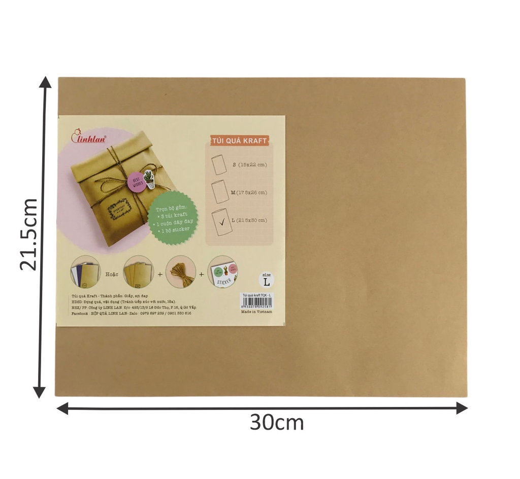 Túi quà Kraft LL