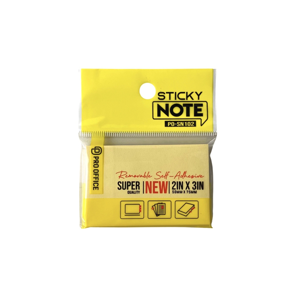 Giấy note Pro Office PO-SN102 / PO-SN103 / PO-SN104 / PO-SN105 vàng