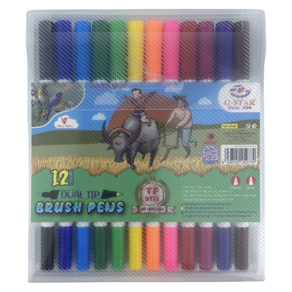 Bút lông màu 2 đầu GStar 9112 / 9124 (12)