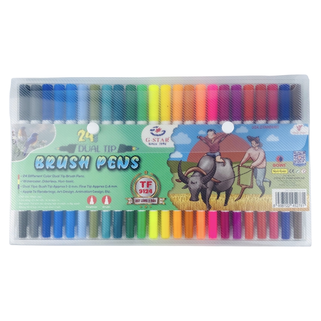 Bút lông màu 2 đầu GStar 9112 / 9124 (12)