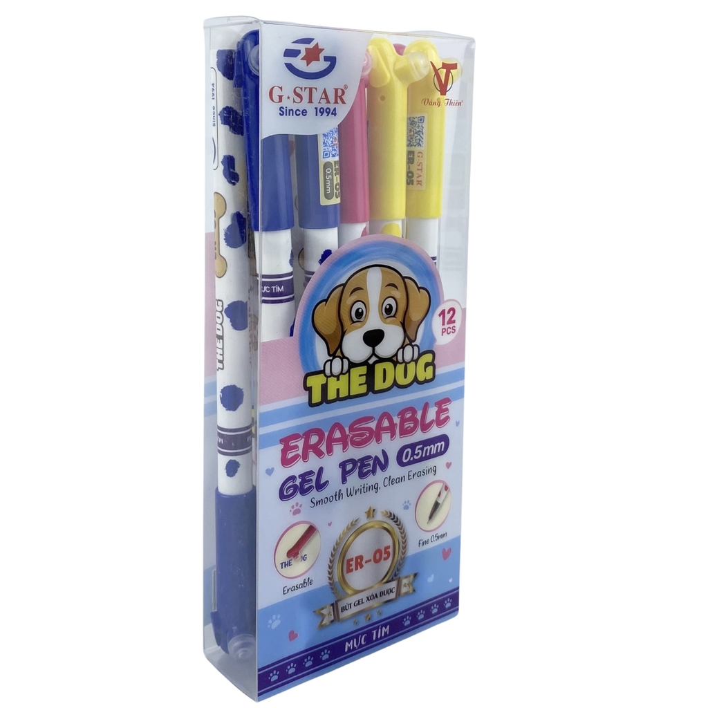 Bút gel xóa được Gstar ER-05 tím (12/120)