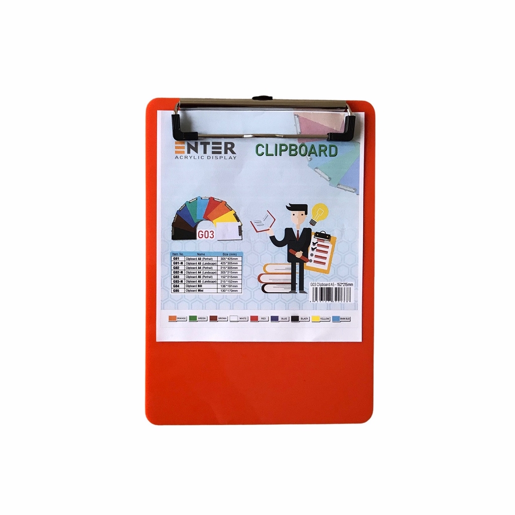 Bìa trình ký mica Enter G03 16.5x21.5cm A5 đứng (20)