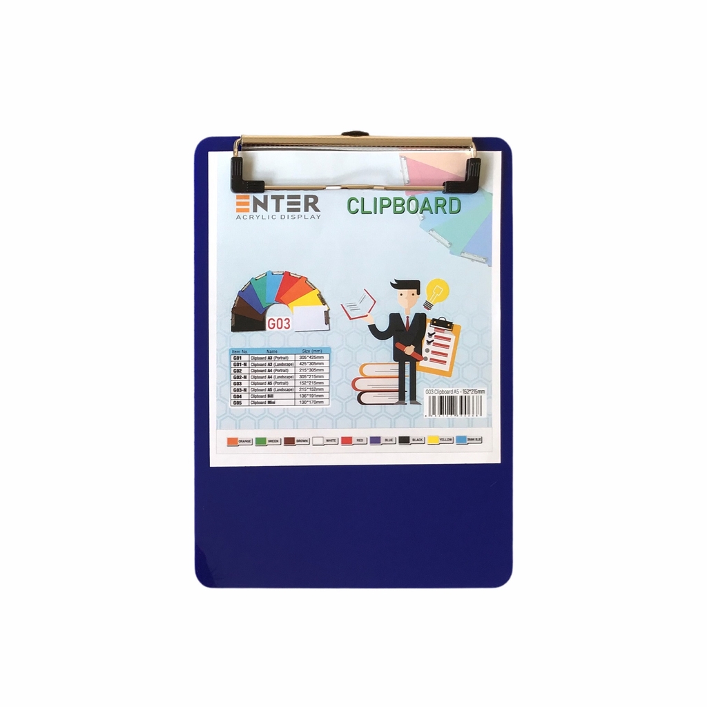 Bìa trình ký mica Enter G03 16.5x21.5cm A5 đứng (20)