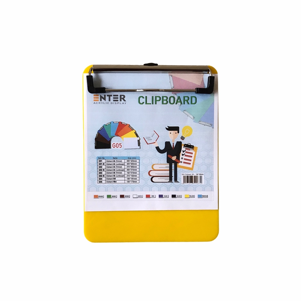 Bìa trình ký mica Enter G05 13x17cm kẹp mini (20)