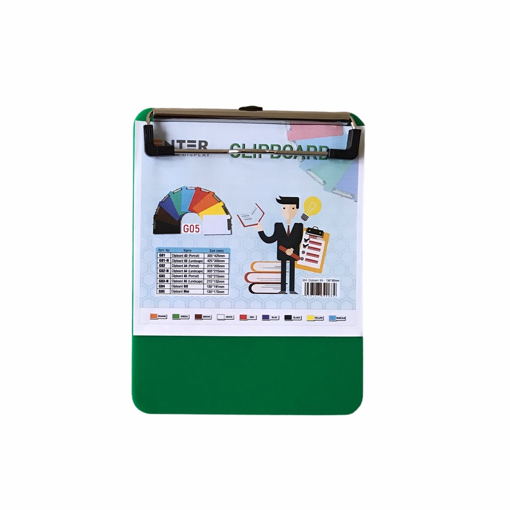 Bìa trình ký mica Enter G05 13x17cm kẹp mini (20)
