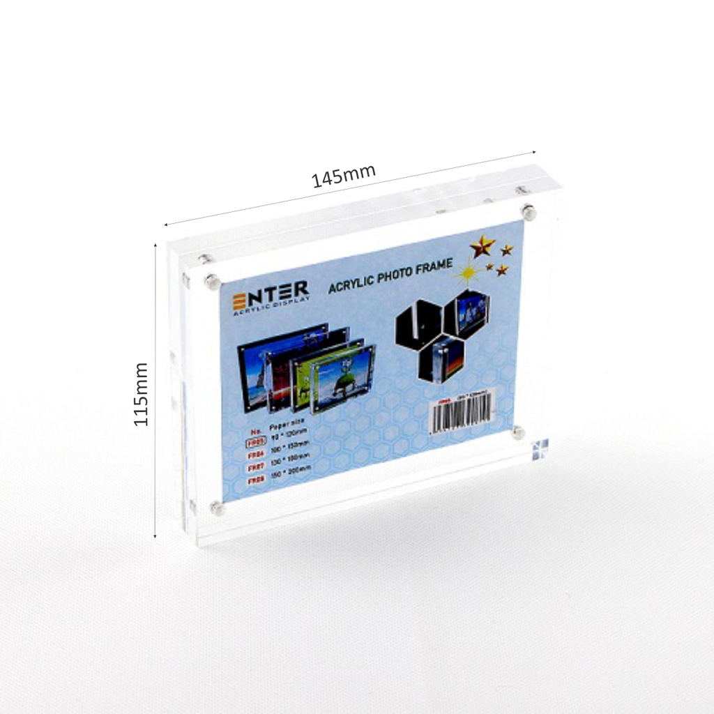 Khung hình mica cao cấp Enter FR05 90x120mm mica 10mmx2, Khung ảnh để bàn nam châm, Khung bằng khen (10)