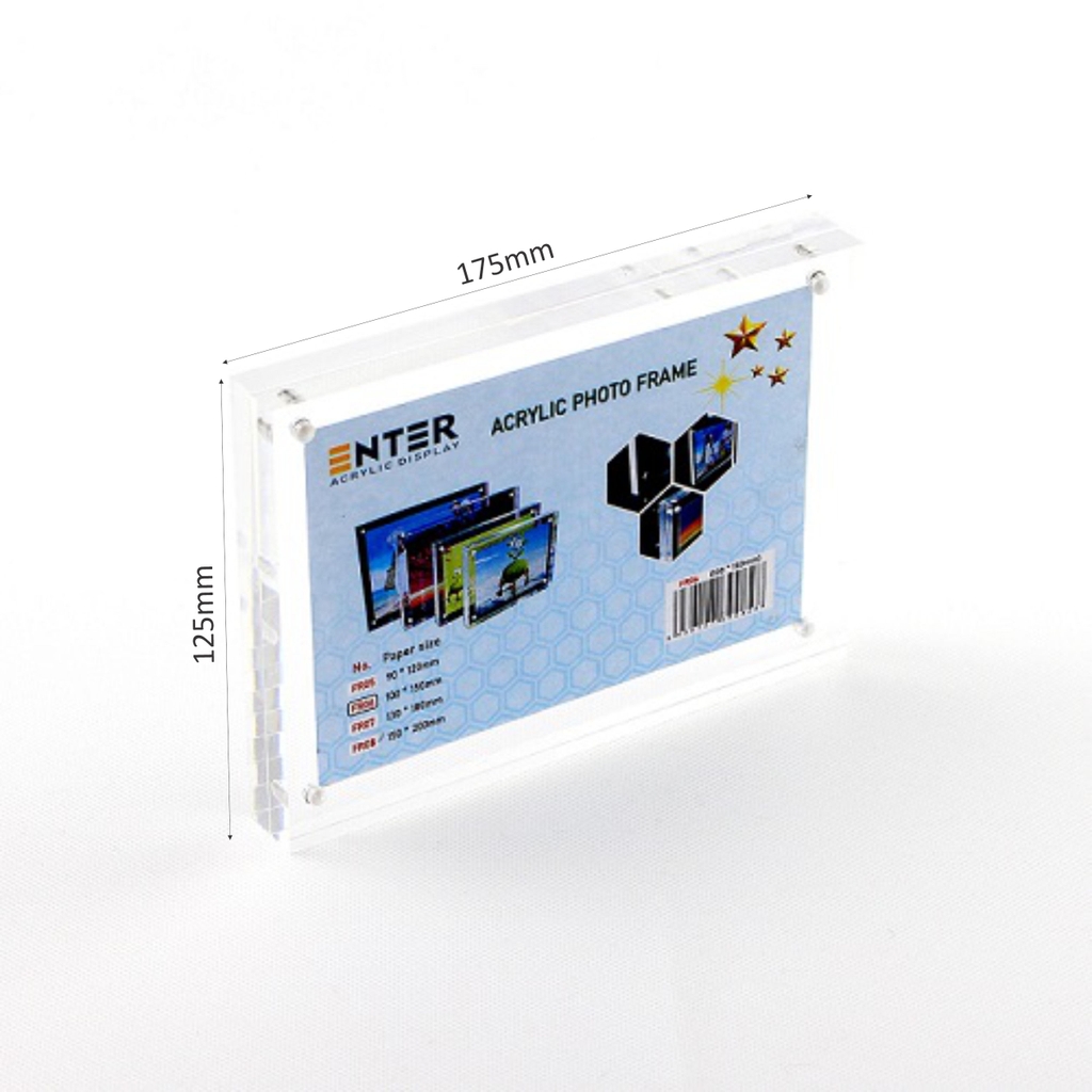 Khung hình mica cao cấp Enter FR06 100x150mm mica 10mmx2, Khung ảnh để bàn nam châm, Khung bằng khen (10)